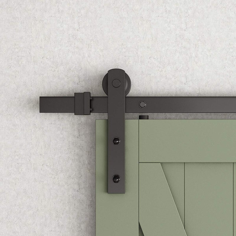 SMARTSTANDARD Sliding Barn Door Hardware Hangers 2pcs (Black) (I Shape Hangers) - Image 5